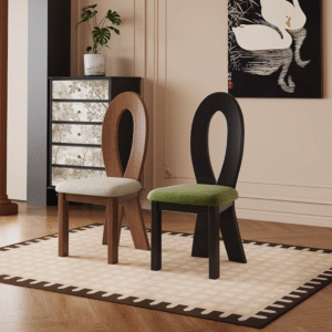 Designer Nordic Vintage Solid Wood Mermaid Chair