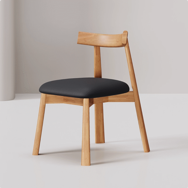 Black Classic Italian Minimalist Luxe Chair
