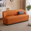 Plush Scratch Resistant Faux Leather Sofa