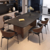 Italian Minimalist Sintered Stone Dining Table