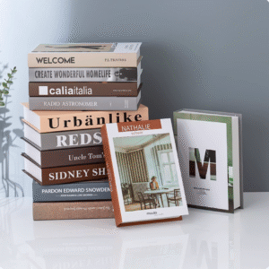 Colorful Vintage European Faux Books Decor