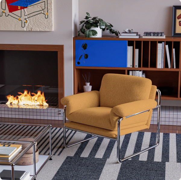 Bauhaus Style Lazy Accent Armchair