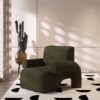 Modern Puzzle Style Corduroy Armchair