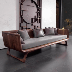 Modern Zen Solid Wood Sofa
