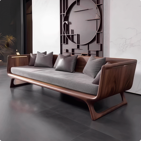 Modern Zen Solid Wood Sofa