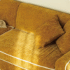 Retro Luxe French Pastoral Yellow Chenille Sofa