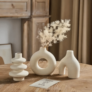 Porcelain Harmony Decorative Vase Trio