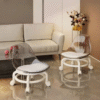 Glide Lite Transparent Rolling Stool