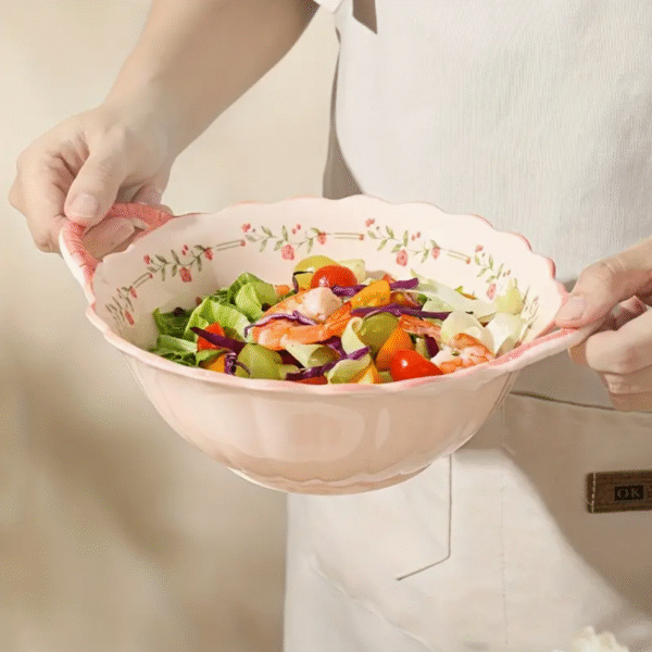 Peach Blossom 8 Piece Ceramic Peach Dining Set