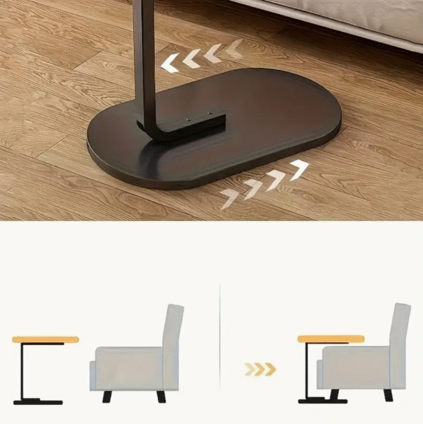 Slide Serve C Shaped Side Table