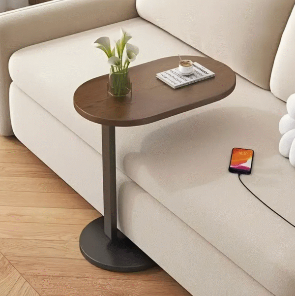 Slide Serve C Shaped Side Table
