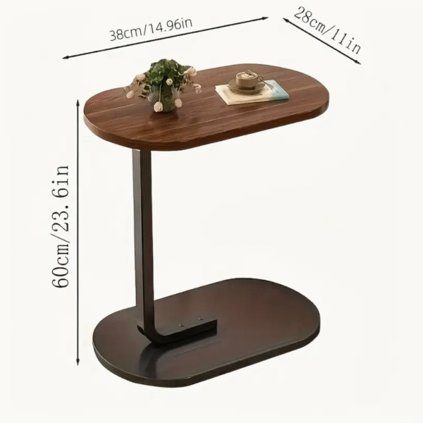 Slide Serve C Shaped Side Table