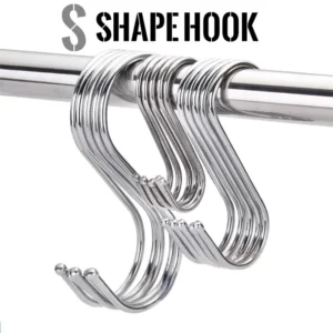 S Shape Stainless Steel Metal Hook 2pcs