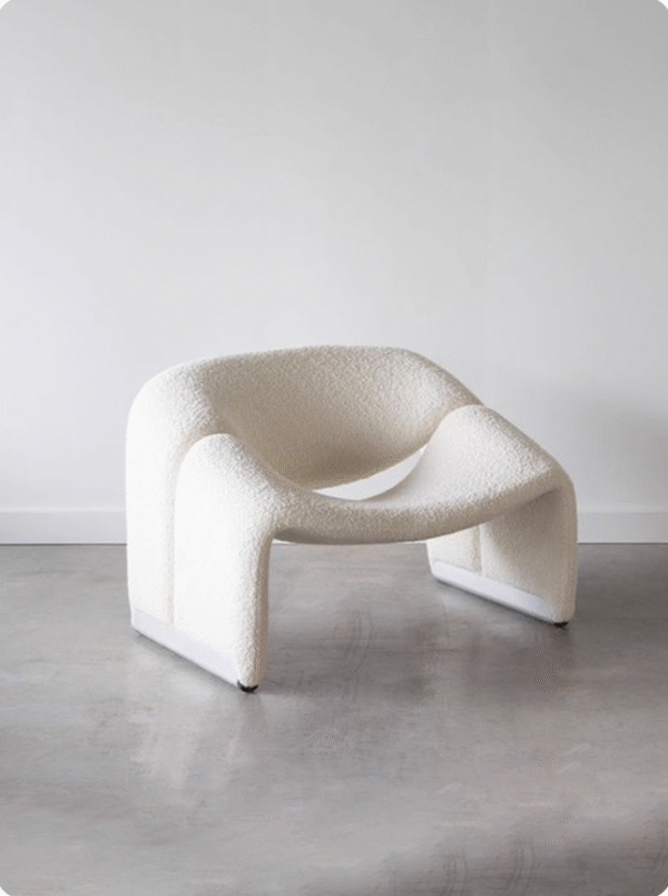 Ins Style Vintage Chic Smile Single Sofa Chair