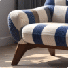 New Vintage Walnut Solid Wood Single Sofa Chair