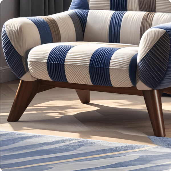 New Vintage Walnut Solid Wood Single Sofa Chair