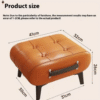 Portable Faux Leather Shoe Stool with Storage